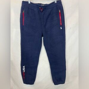 POLO Ralph Lauren Olympic USA navy Fleece Pants Size Medium